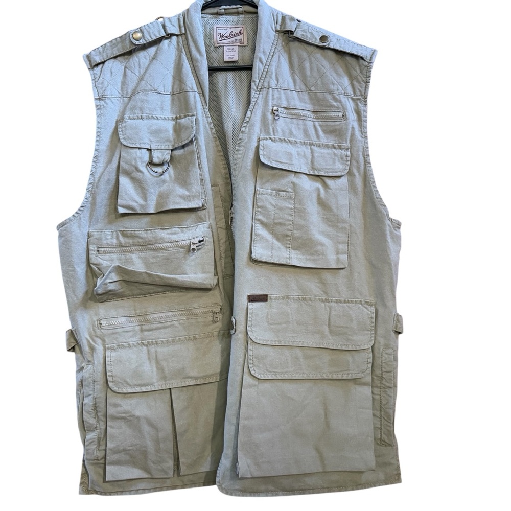 Woolrich Hunting and fishing Vest Khaki Utility Vest men’s XL
